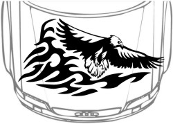 Наклейка на капот Огненный орел