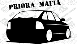 Наклейка на авто ЛАДА Приора МАФИЯ