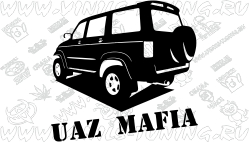 Наклейка на авто УАЗ Мафия (от 20 см)