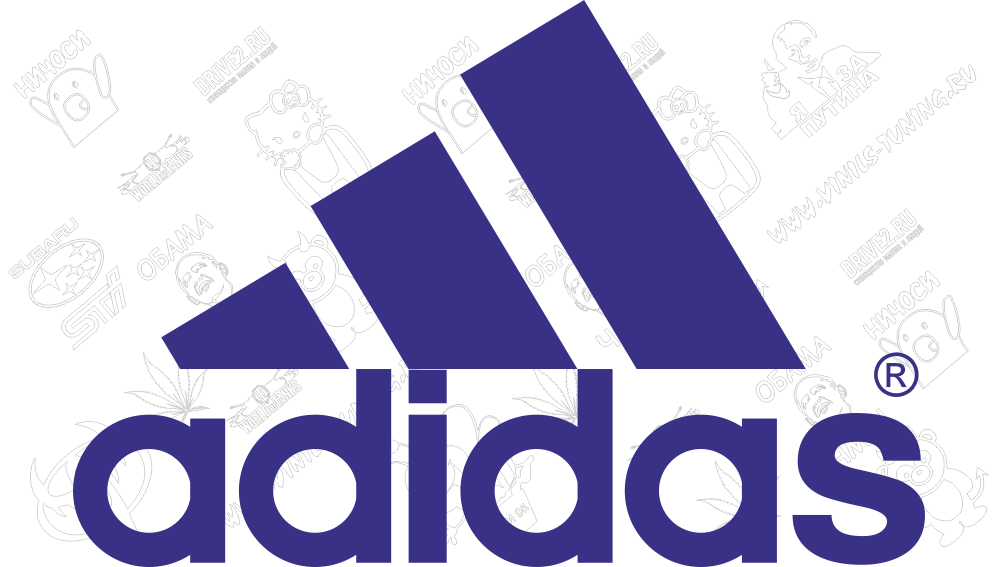 Наклейка на авто Логотип ADIDAS