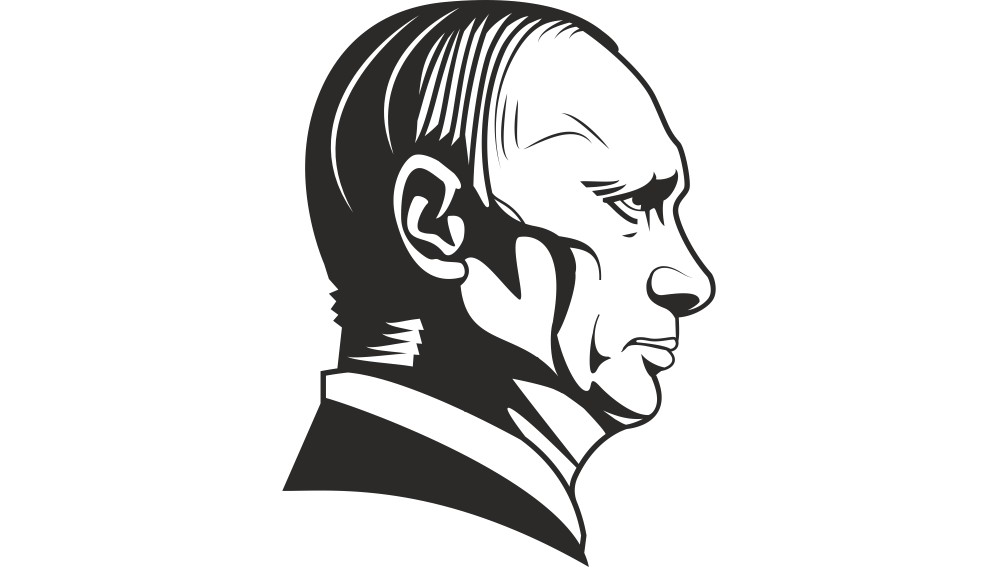 Наклейка на стекло Портрет Путина