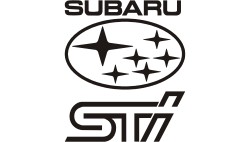Наклейка на стекло Subaru STI