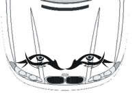 Наклейка на капот Лица, маски, черепа 31