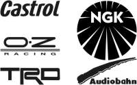 Наклейки на авто Castrol, OZ racing, NGK, Audiobahn, TRD