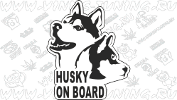 Наклейка на авто Husky on board