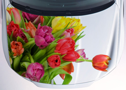 Винилография Букет тюльпанов для светлых машин
