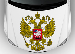 Винилография на авто Герб России