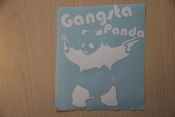Наклейка на стекло Gangsta Panda в наличии 16х20 см